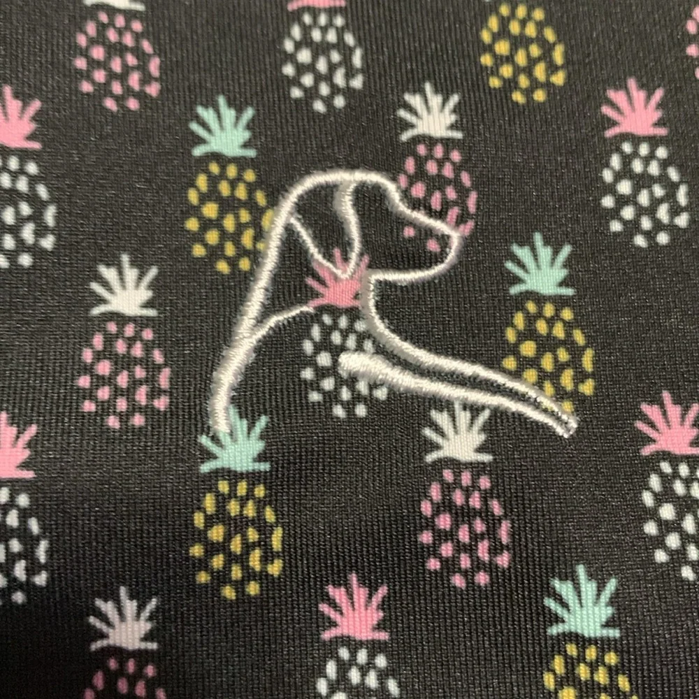 Rhoback The Pineapple Men’s Short Sleeve Performance Polo Classic Black Large - Picture 4 of 12